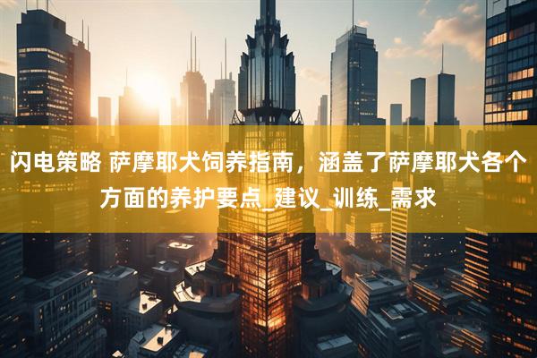 闪电策略 萨摩耶犬饲养指南，涵盖了萨摩耶犬各个方面的养护要点_建议_训练_需求