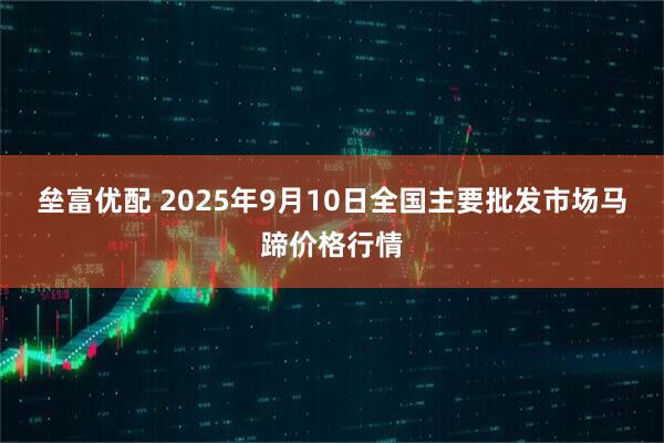垒富优配 2025年9月10日全国主要批发市场马蹄价格行情